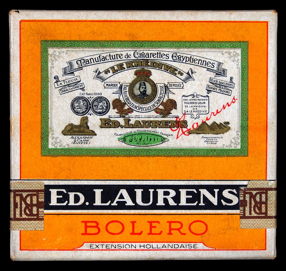 Ed Laurens Bolero cigarettes pack