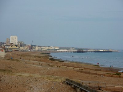 Eastward view along Beach towards Brighton from Western Esplanade, Hove (August 2013) (1)
