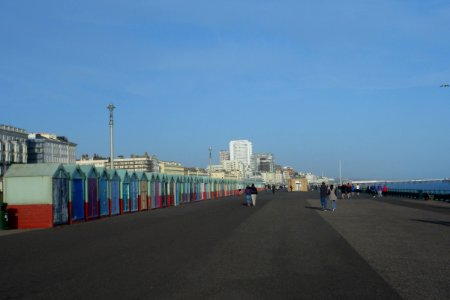 Eastward view towards Brighton along King's Esplanade, Hove (April 2013)