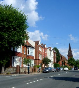 Eastward view along Old Shoreham Road, Prestonville, Brighton (August 2013)