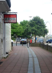 Eastward view along Steine Lane, Brighton (July 2014)