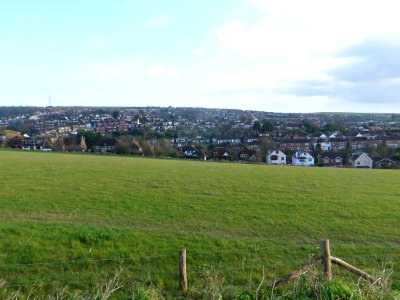 Eastward view from Old Parish Lane, Woodingdean (December 2013) (2)
