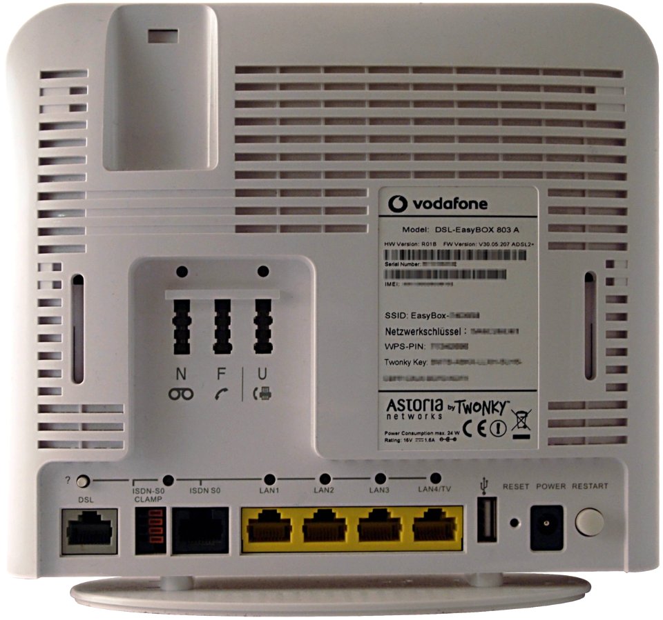 Easybox 803 A Rückseite