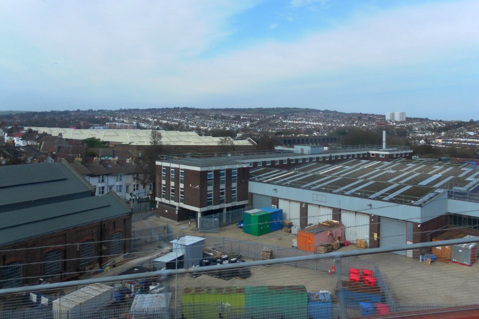 Eastward view from Howard Place, West Hill, Brighton (April 2013)