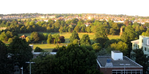 Eastward view across Preston Park from Dyke Road Drive, Brighton (August 2016) (3)