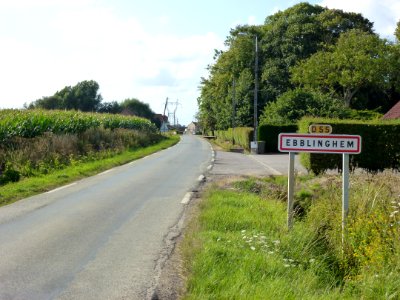 Ebblinghem (Nord, Fr) city limit sign