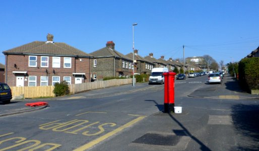 Eastward view along Pankhurst Avenue, Queens Park, Brighton (April 2013) (2)