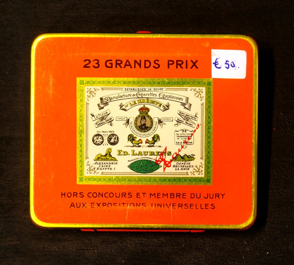 Ed Laurens Le Khedive cigarettes tin