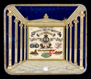 Ed Laurens Tanagra cigarette tin, back