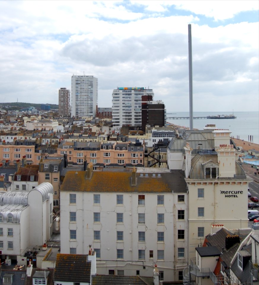 Eastward view across Brighton (May 2019, seen from Embassy Court)