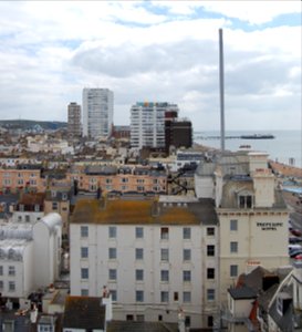 Eastward view across Brighton (May 2019, seen from Embassy Court)