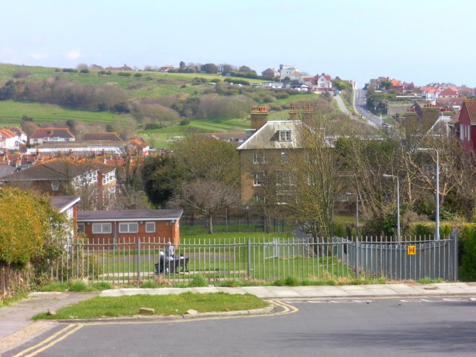 Eastward view along Bristol Gate towards Roedean Road, Brighton (April 2013)