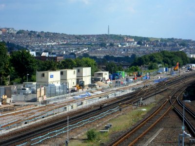 East-Southeastward view from Highcroft Villas, Prestonville, Brighton (August 2013)