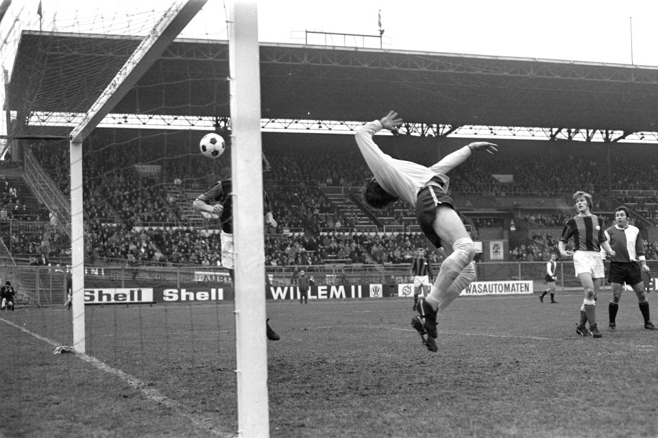 DWS tegen Feyenoord 0-2, Janssen scoort, Kamminga en Hasil kijken toe, Bestanddeelnr 925-4168