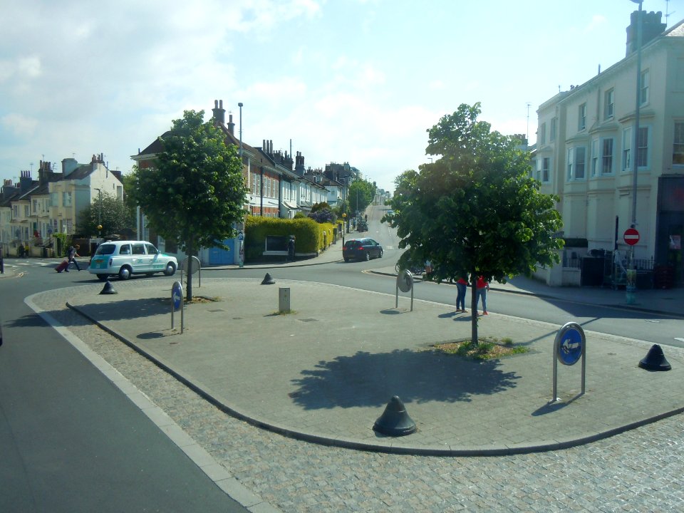 Eastward view across Seven Dials, Brighton (May 2018)