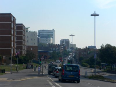 Eastward view along Eastern Road, Brighton (August 2013)