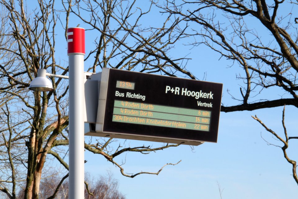 Dynamisch reizigersinformatiesysteem Groningen P+R Hoogkerk
