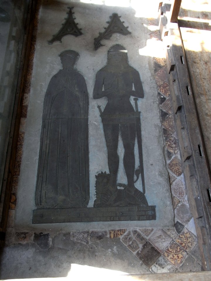 Dyrham brass, Saint Peter's Church, Dyrham, South Gloucestershire, England - 20100505