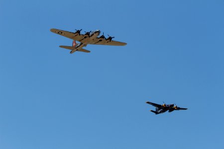 Dyess Air Force Base 2015 Air Show B-17 A-26 Formation