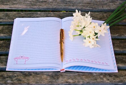 Write diary notebook photo