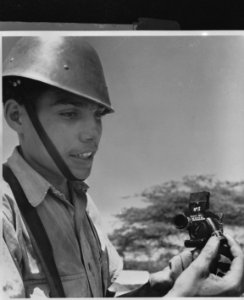 Dutch West Indies. Curacao. West Indian soldier of the Netherlan, Bestanddeelnr 935-1414