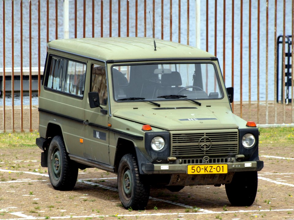 Dutch army Mercedes Benz MB 290 GD of the Royal Dutch Navy at Den Helder, Holland
