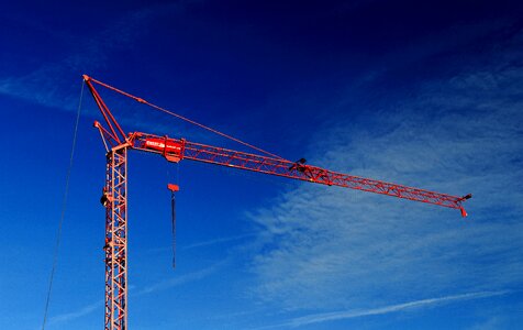 Technology construction work crane boom photo