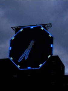 Duquesne Brewery Clock at Twilight