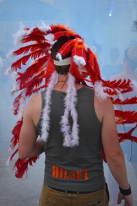 People mask feathers