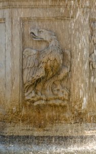 Eagle detail Bernini fountain north saint Peter Rome Vatican