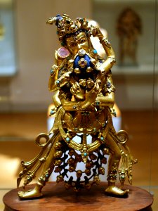 Dvibhuja Samvara, Tibet or Nepal, copper alloy, view 1 - Ethnological Museum, Berlin - DSC01866