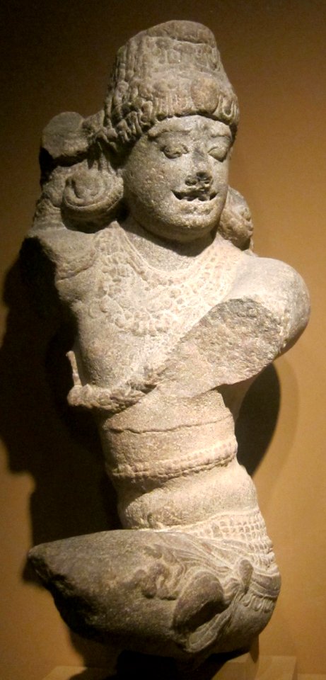 Dvarapalika, India, Chola dynasty, 10th century, green granite, HAA