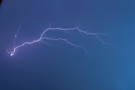 Discharge flash of lightning sky