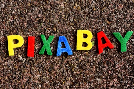 Colorful felt lettering
