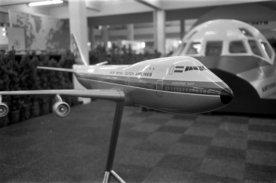 Een model van een Boeing jumbo jet, Bestanddeelnr 922-6599