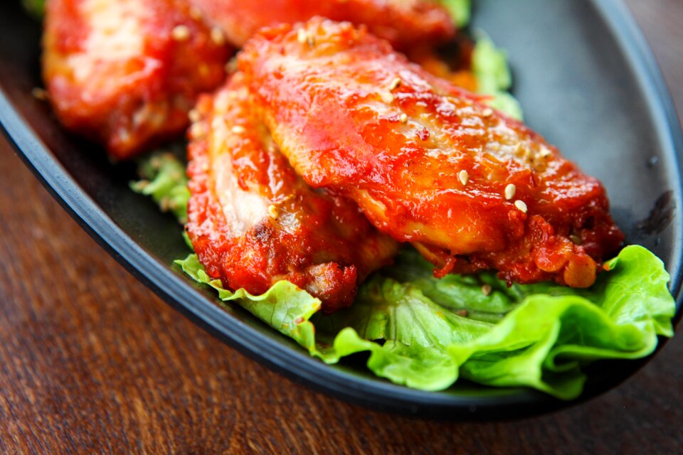 Chicken wings secret black plates
