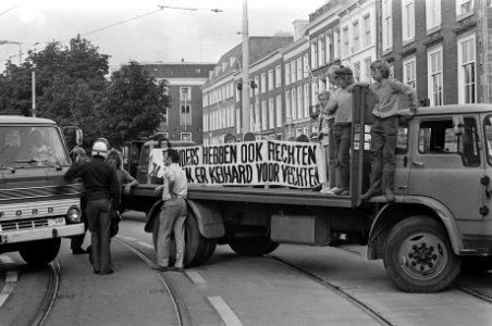 Een overzicht van de demonstratie van boeren in Hoeksewaa overzicht demonstratie, Bestanddeelnr 927-3652