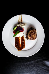 Steak foie gras black pepper