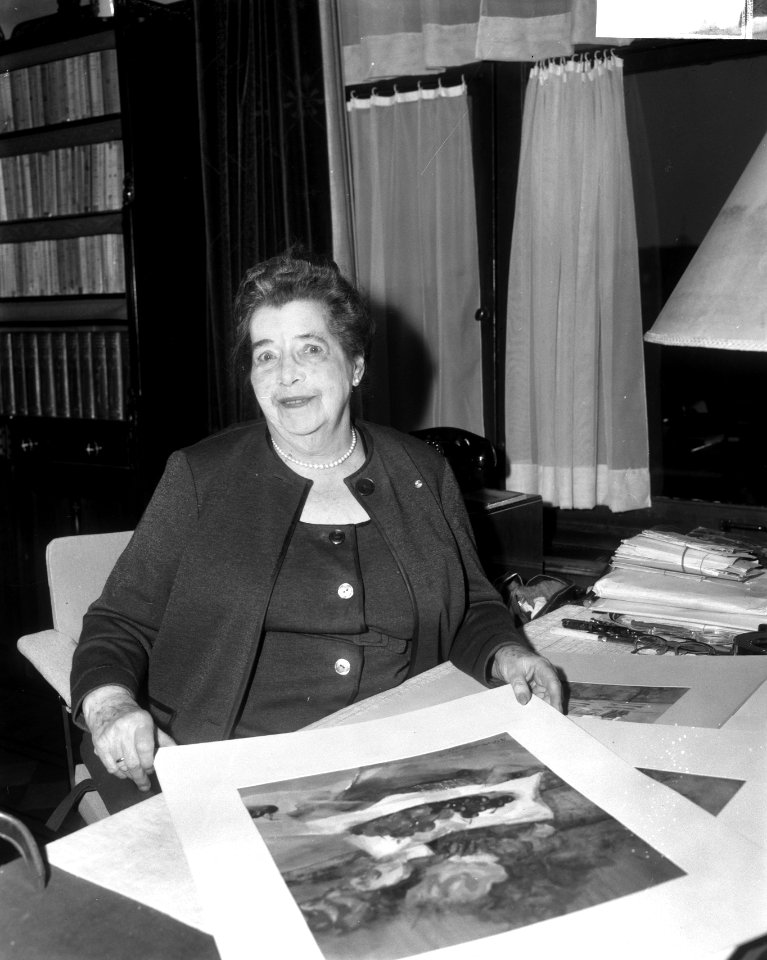 Een van de laatste Amsterdamse Joffers, de schilderes Betsy Westendorp-Osieck , Bestanddeelnr 918-6045