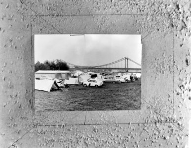 Een vluchtelingenkamp voor Tsjechen bij de Wiener Reichsbrücke (Oostenrijk), Bestanddeelnr 921-6236