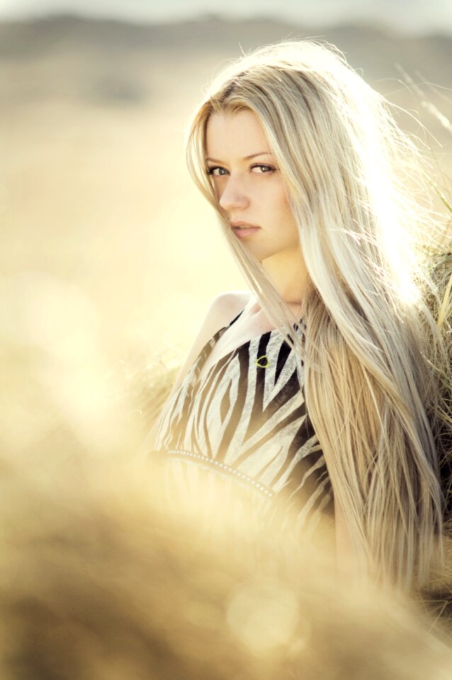 Blond hair beauty