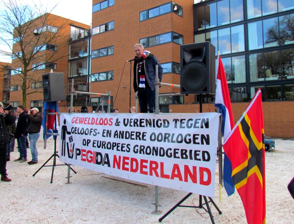 Edwin Wagensveld op PEGIDA-demonstratie