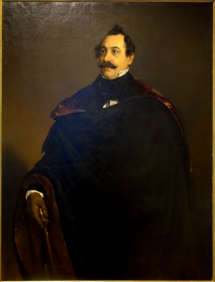 Edwin Freiherr Zobel von Giebelstadt zu Darstadt of Schloss Messelhausen, by Ferdinand von Rayski, Wurzburg, 1837-1839, oil on canvas - Mainfränkisches Museum - Würzburg, Germany - DSC04501