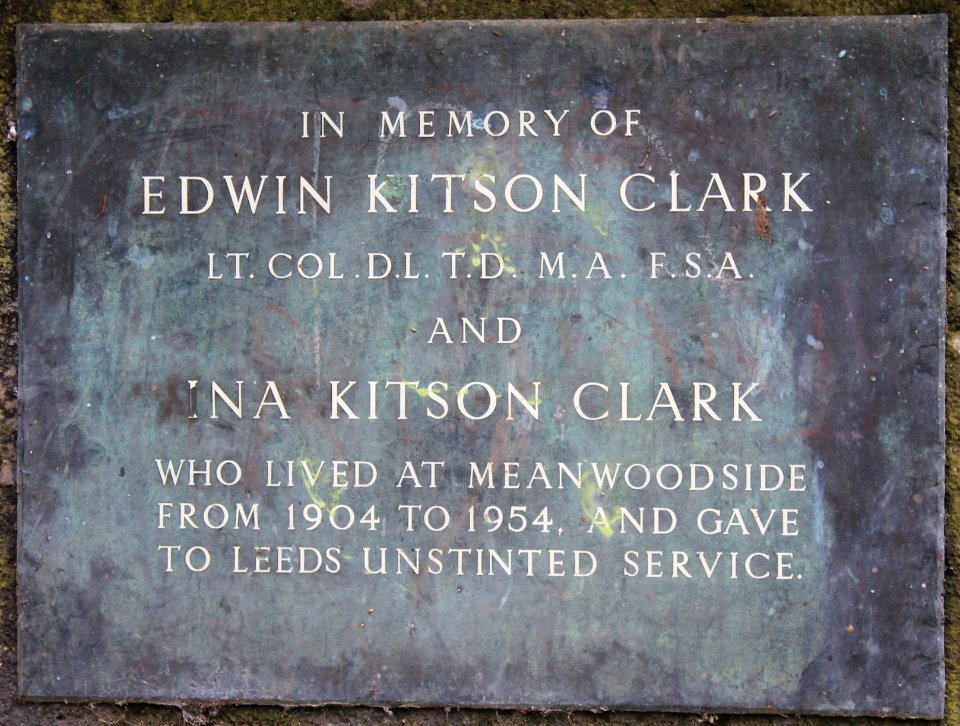 Edwin Kitson Clark plaque