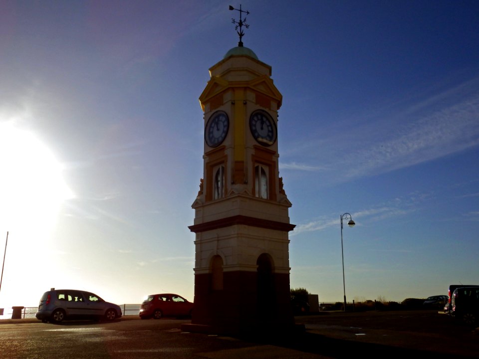 Edward VII Memorial Clock Tower, West Parade, Bexhill (day)