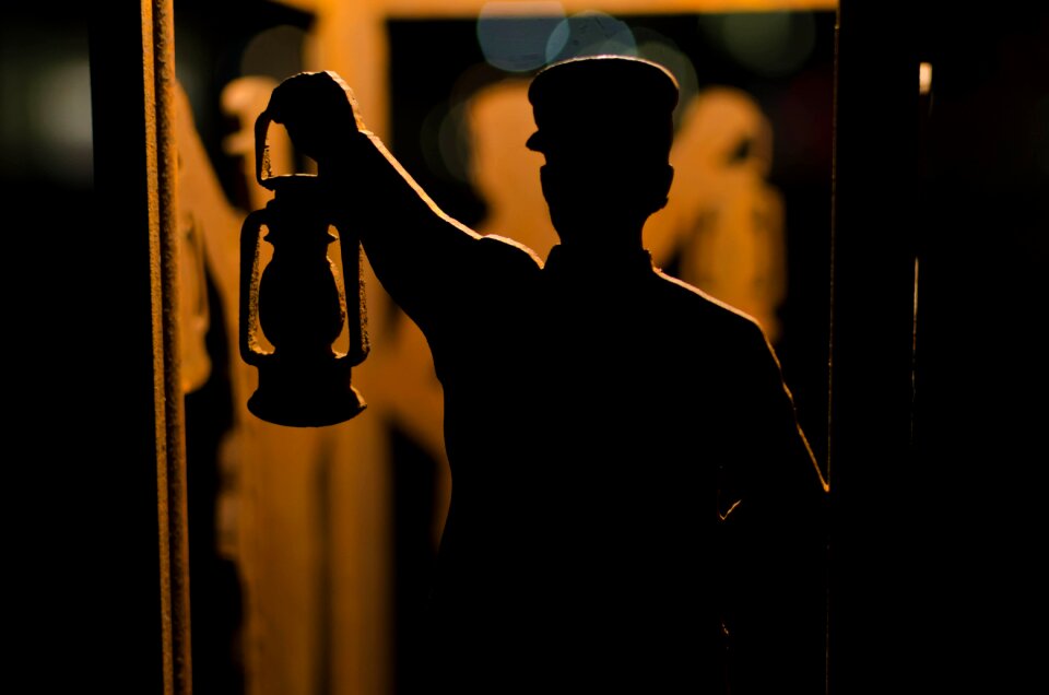 Lantern light back-lit