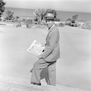 Edward A. Norman van Macy's N.Y. tijdens zijn bezoek aan Israel in 1949 als pres, Bestanddeelnr 255-1443