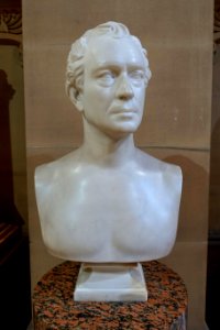 Edward Everett by Hiram Powers, 1849, marble - Sculpture Gallery, Chatsworth House - Derbyshire, England - DSC03480