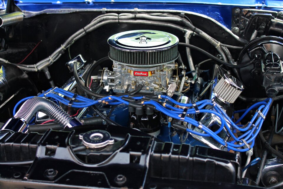 Ford chrome blue car