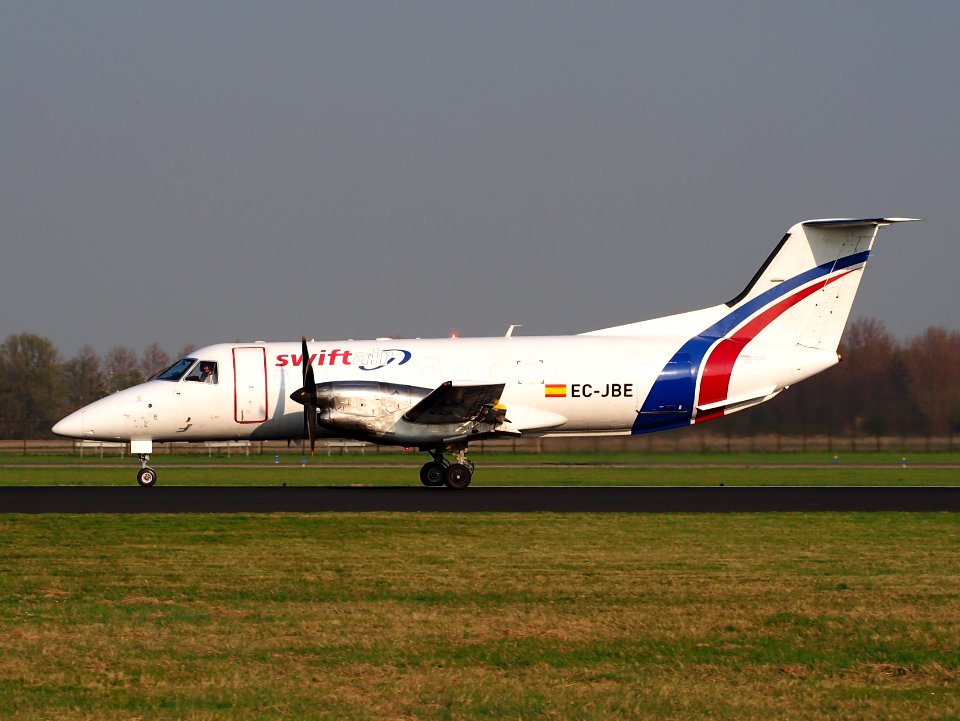 EC-JBE Swiftair Embraer EMB-120FC Brasilia, cn 120013 at Schiphol (AMS - EHAM), Netherlands, pic2